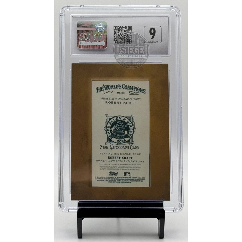 2023 Topps Allen & Ginter Robert Kraft Mini Autograph Graded CGC 10