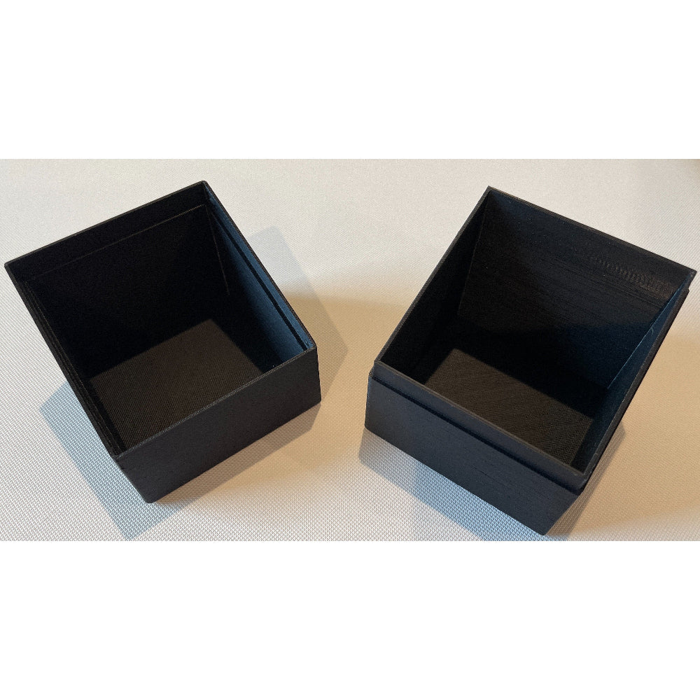 100 Card Black TCG Deck Box with Removeable Lid
