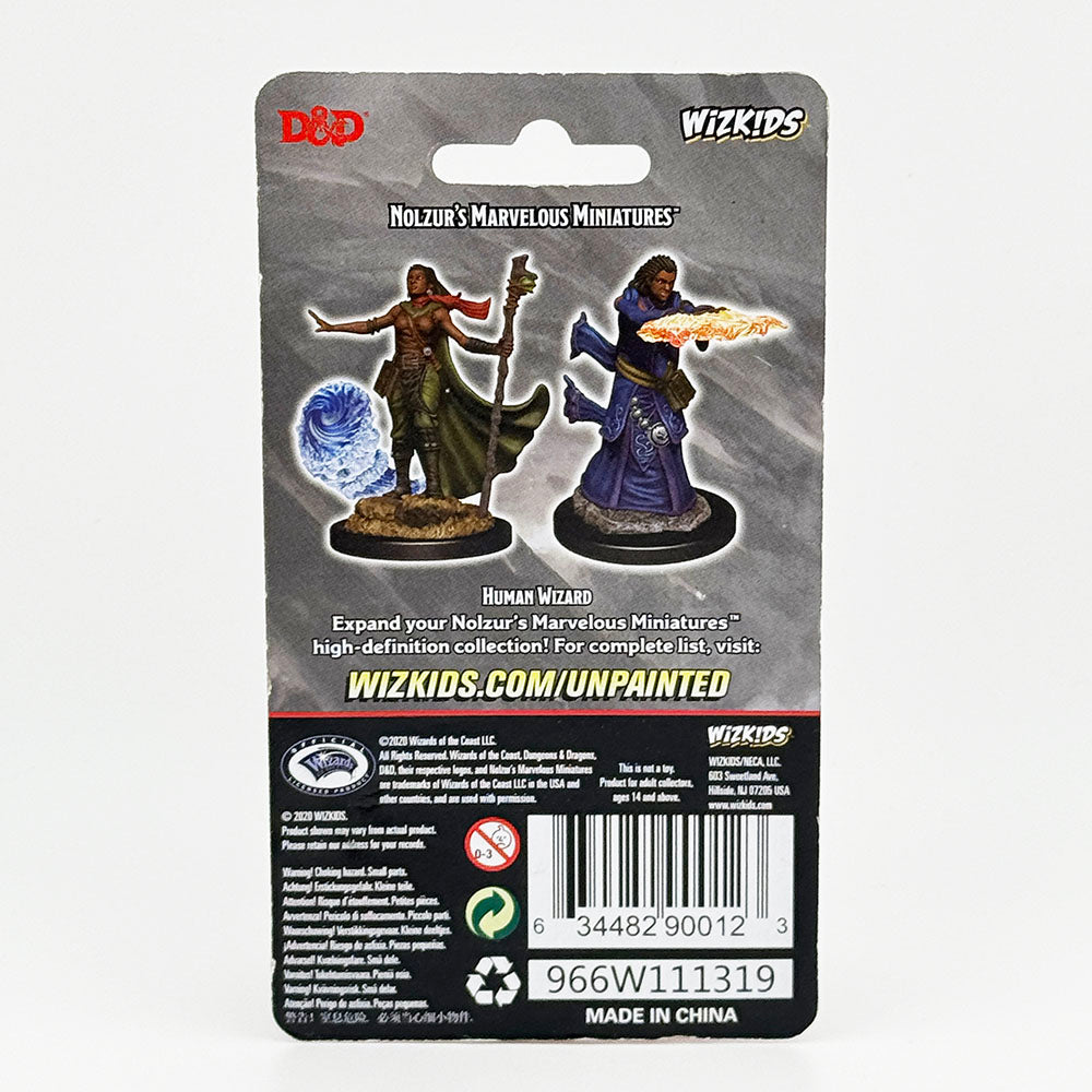 WizKids Dungeons and Dragons Human Wizard Unpainted Miniature Set