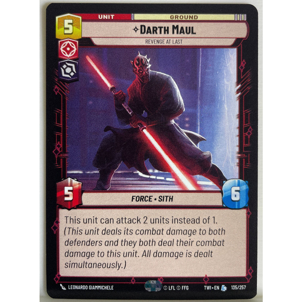 Star Wars Unlimited - Darth Maul - Revenge at Last - Twilight of the Republic (TWI)