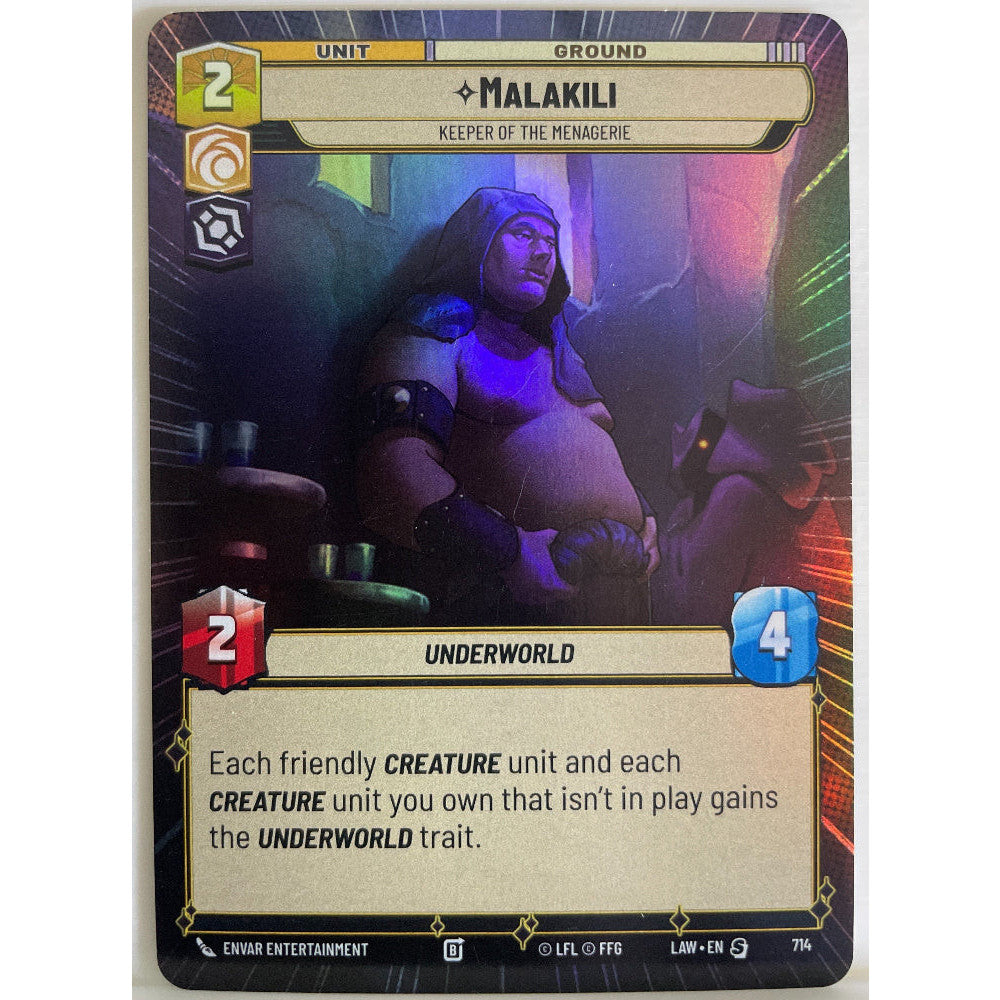 Star Wars Unlimited - Malakili - Keeper of the Menagerie (Hyperspace Foil) - A Lawless Time (LAW)