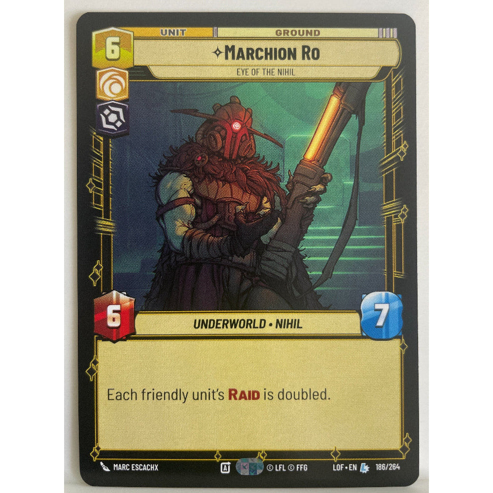 Star Wars Unlimited - Marchion Ro - Eye of the Nihil - Legends of the Force (LOF)