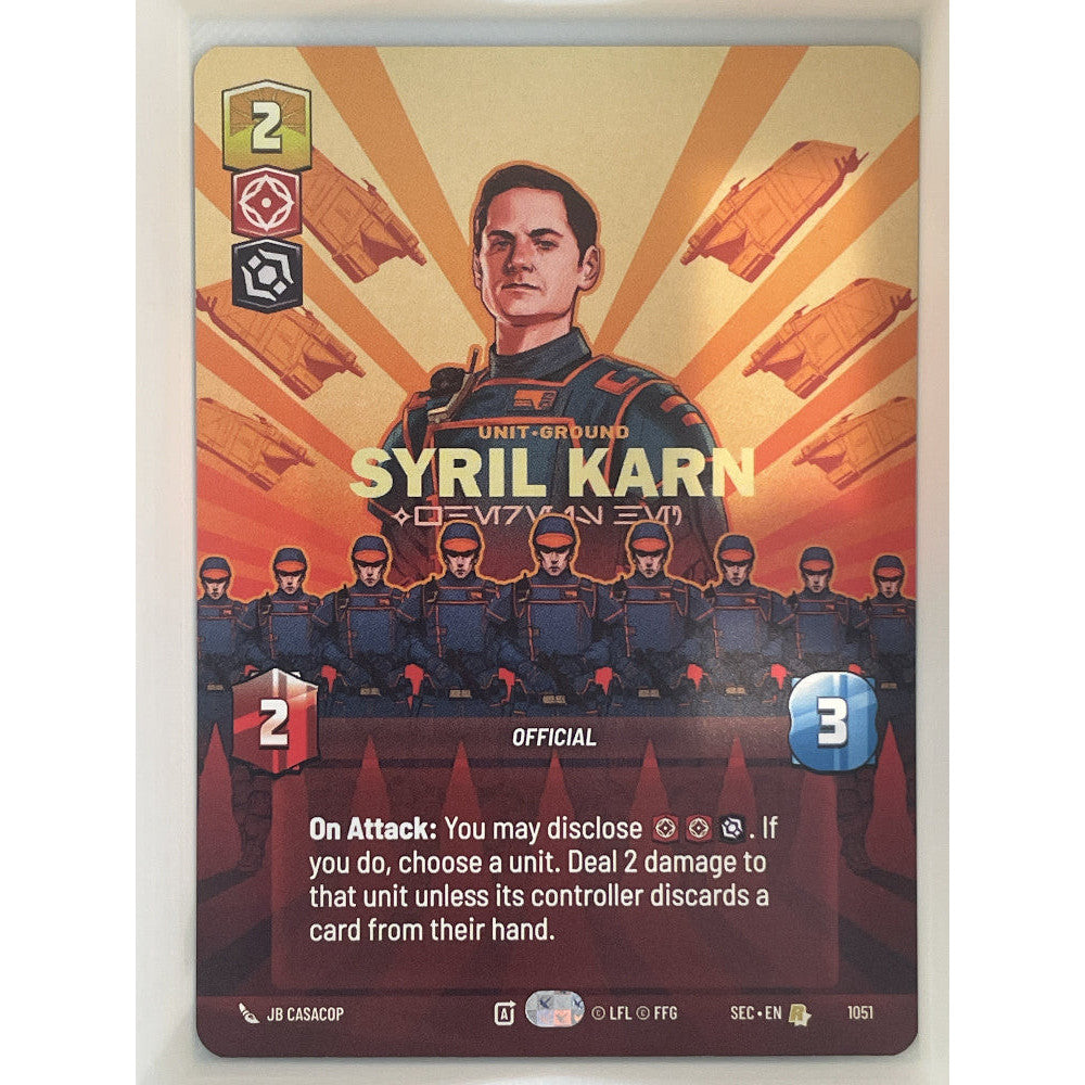 Star Wars Unlimited - Syril Karn - Where Is He? (Prestige) - Secrets of Power (SEC)