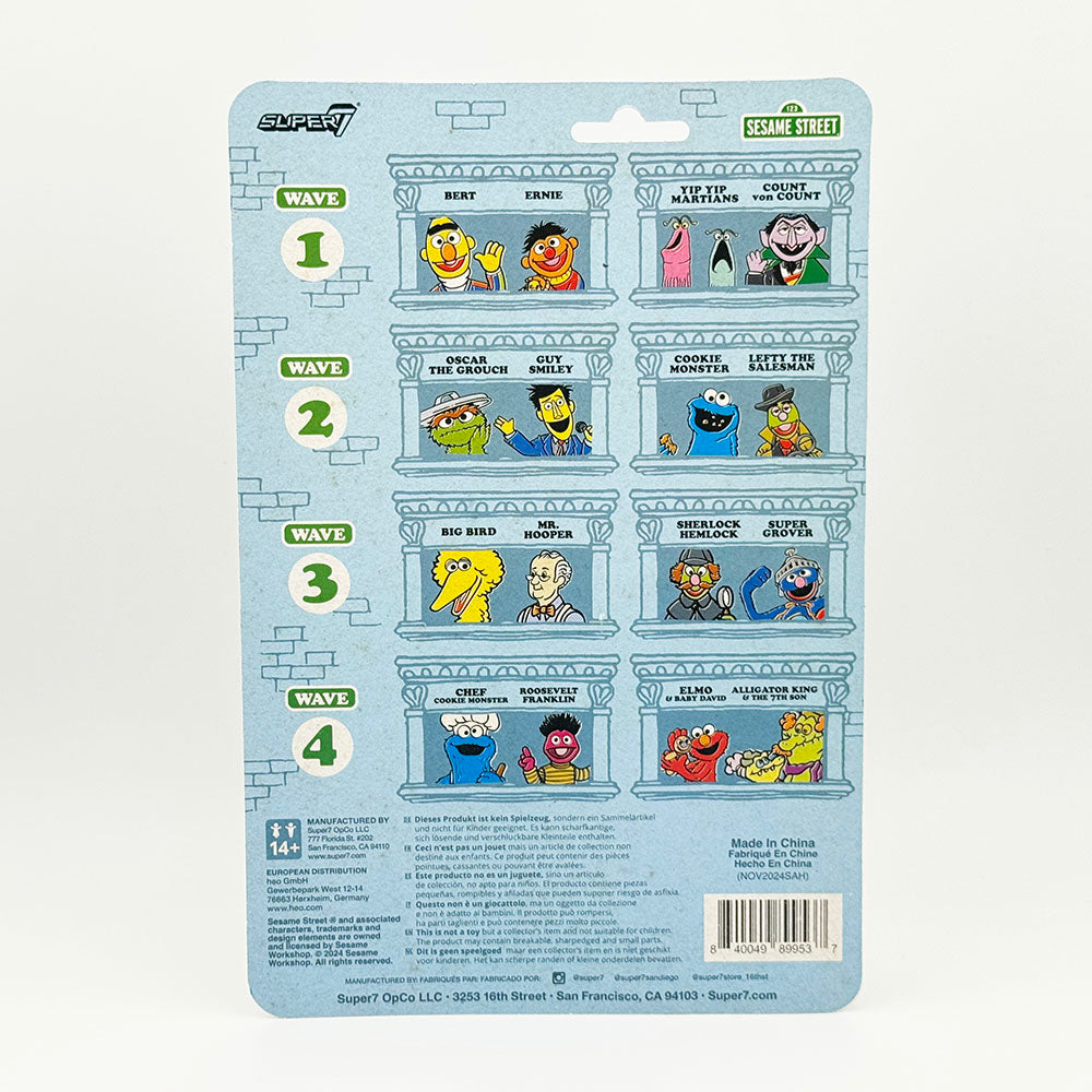Super7 Sesame Street Roosevelt Franklin Carded ReAction Action Figure
