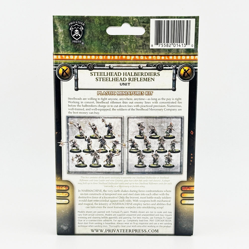 Warmachine Mercenaries Steelhead Halberdiers Steelhead Riflemen Plastic Miniatures Kit