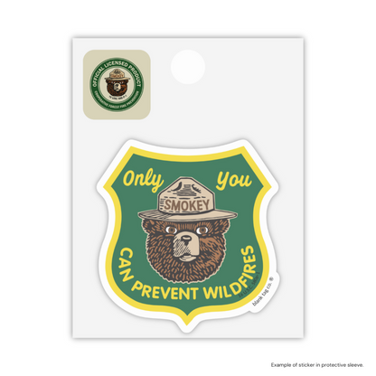 Smokey Bear Waterproof Sticker - Only You Can Prevent