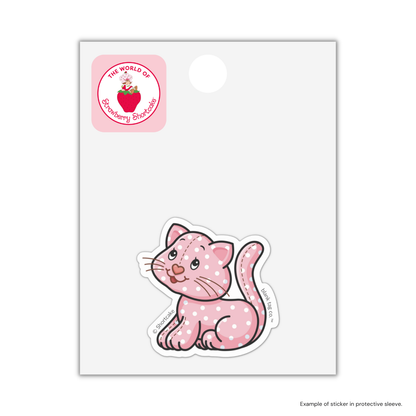 Strawberry Shortcake Waterproof Sticker -  Custard