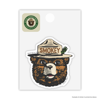 Smokey Bear Waterproof Sticker - Smokey Bear Face
