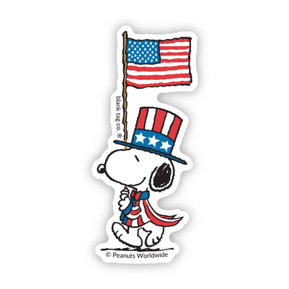 Peanuts Waterproof Sticker - Patriotic Snoopy