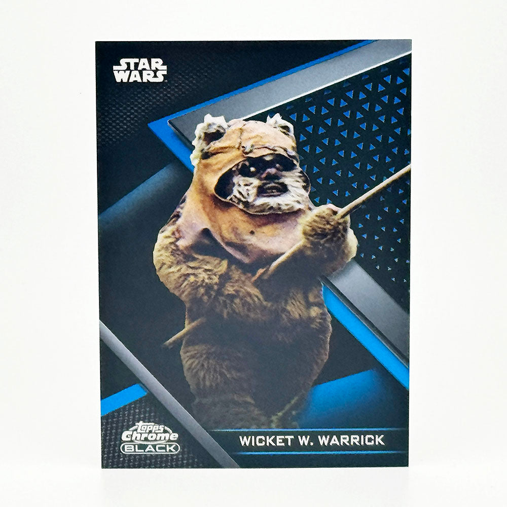 2022 Topps Chrome Black Star Wars Blue Refractor 47/75 Wicket W Warrick #33
