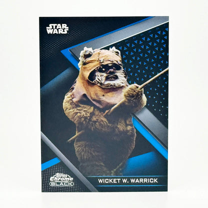 2022 Topps Chrome Black Star Wars Blue Refractor 47/75 Wicket W Warrick #33