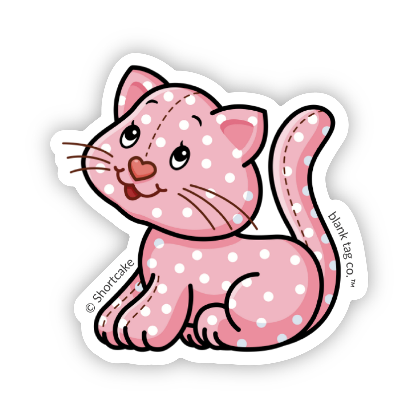 Strawberry Shortcake Waterproof Sticker -  Custard