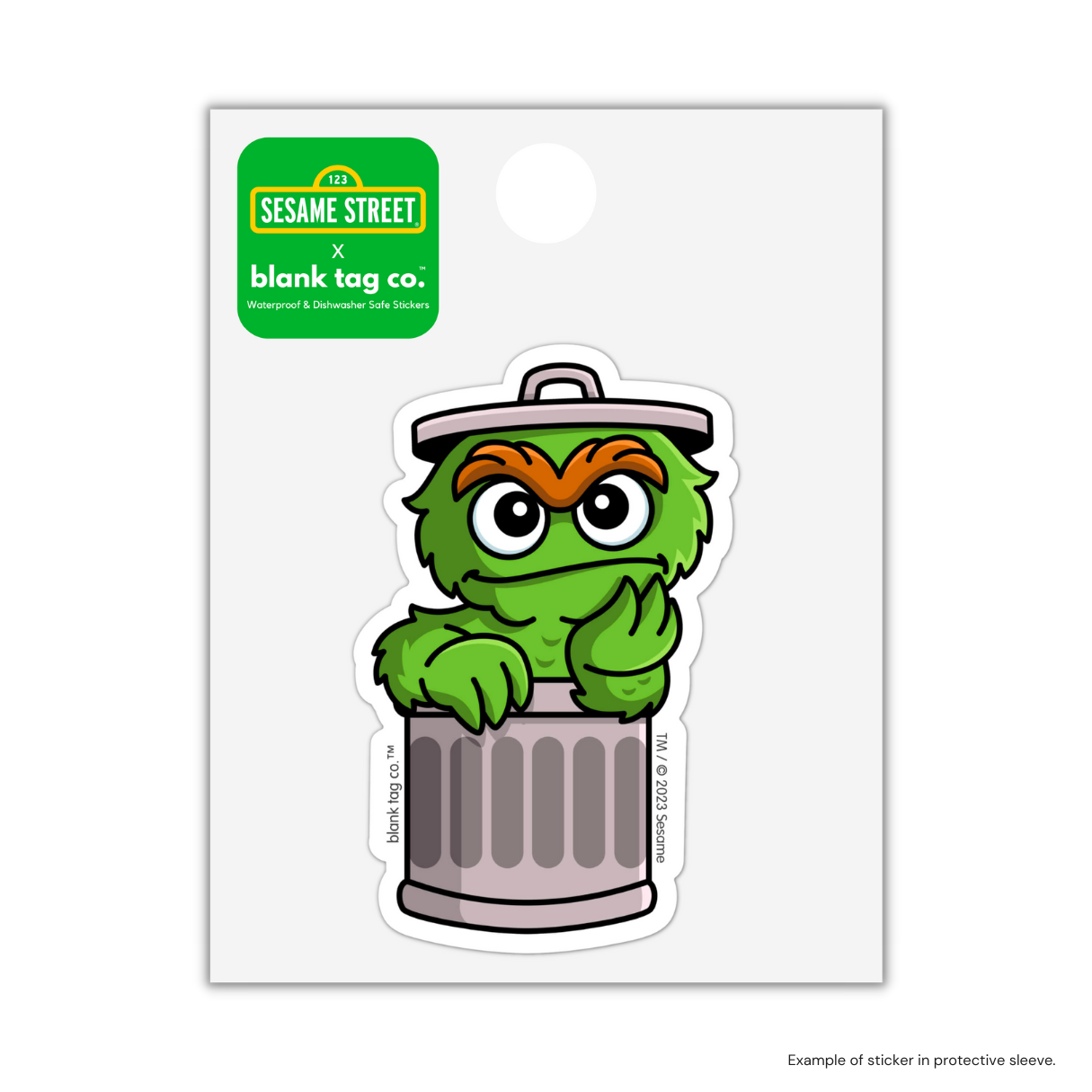 Sesame Street Waterproof Sticker - Oscar The Grouch