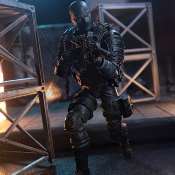 Soldiers of Fortune Close Combat Operative Black Military 1:12 Scale Action Figure