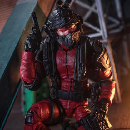 Soldiers of Fortune Close Combat Operative Red/Black Military 1:12 Scale Action Figure