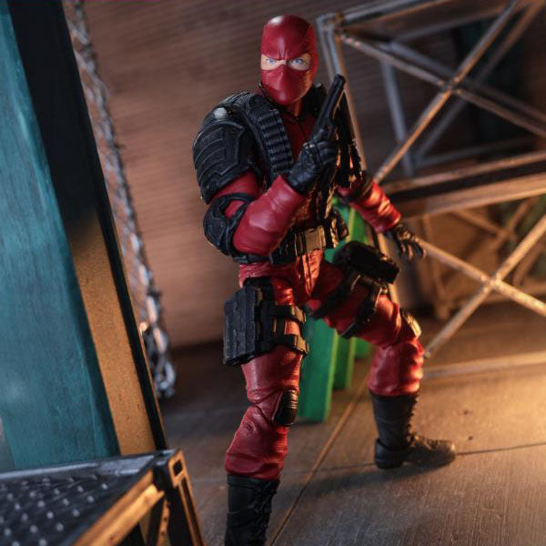 Soldiers of Fortune Close Combat Operative Red/Black Military 1:12 Scale Action Figure