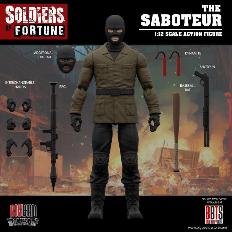 Soldiers of Fortune The Saboteur Military 1:12 Scale Action Figure