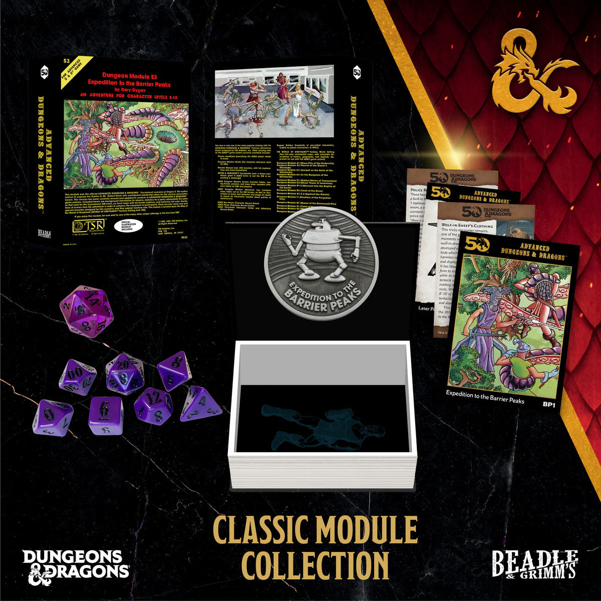 Beadle & Grimm's Dungeons & Dragons Expedition to the Barrier Peaks Classic Module Dice Sets