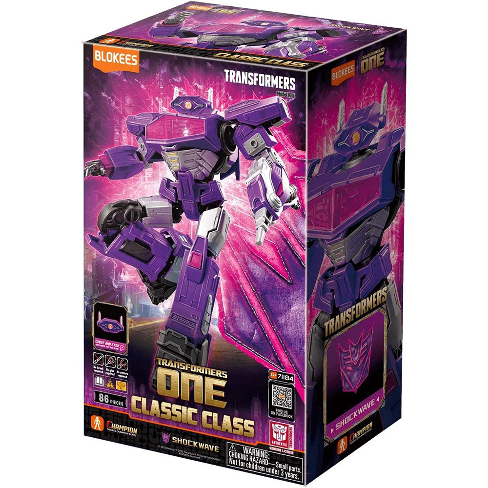 Transformers One Classic Class Shockwave Blokees Model Kit