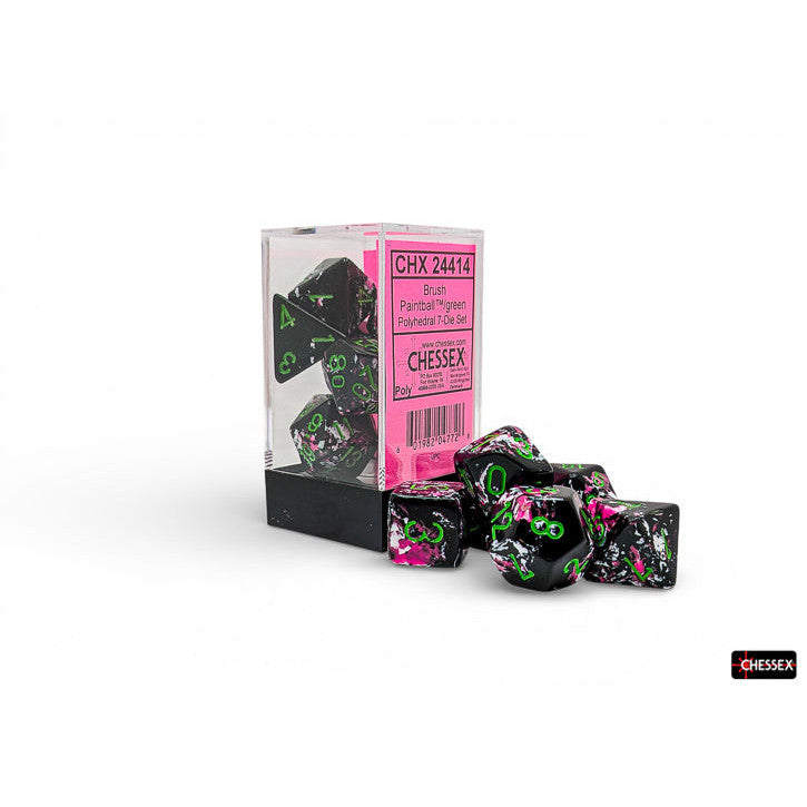 Brush Polyhedral Paintball/green 7-Die Set