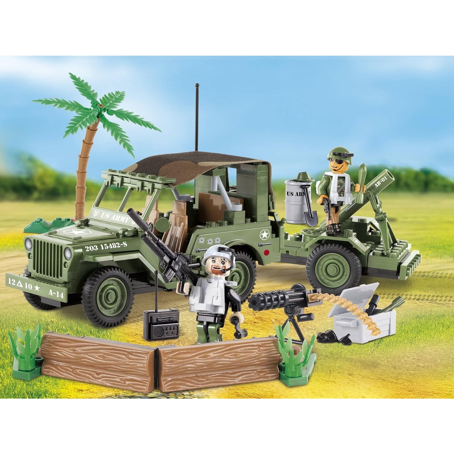 Cobi - Jeep™ Willys MB with Mortar | Set 24200