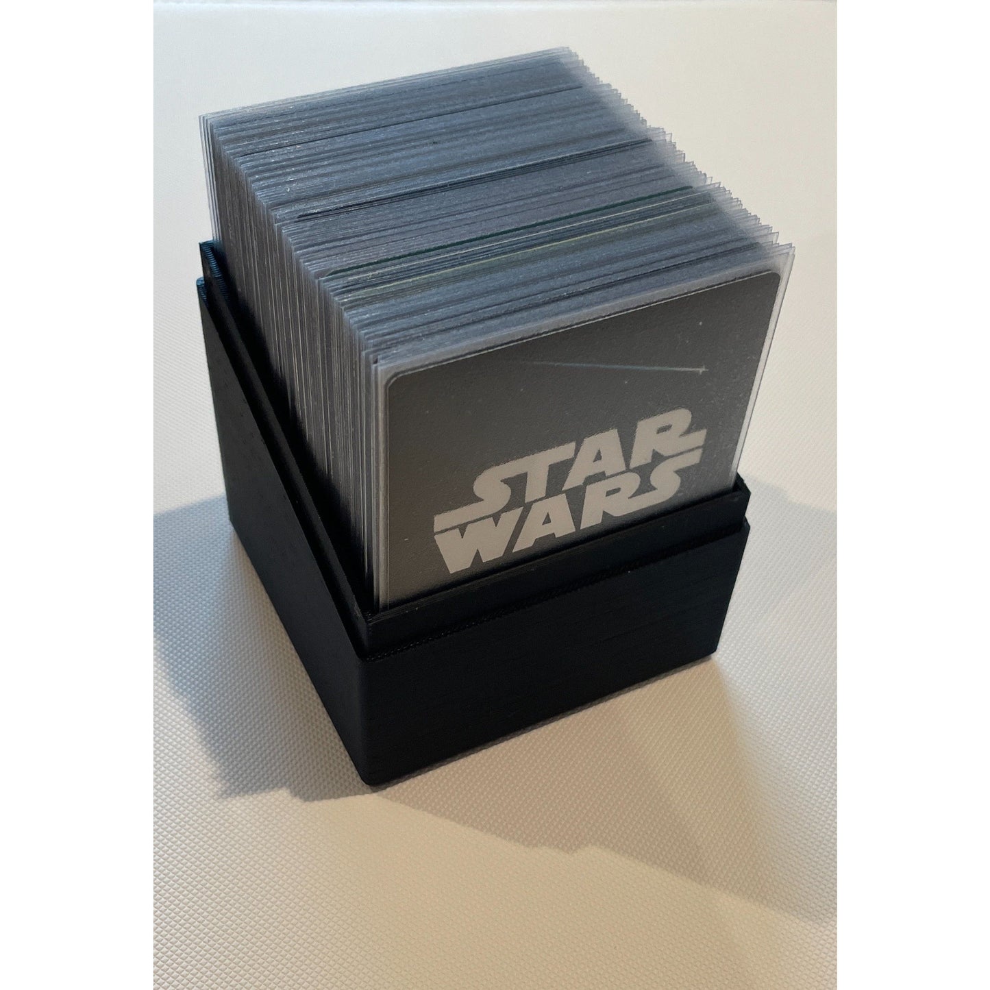 100 Card Black TCG Deck Box with Removeable Lid