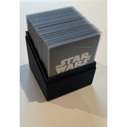 100 Card Black TCG Deck Box with Removeable Lid