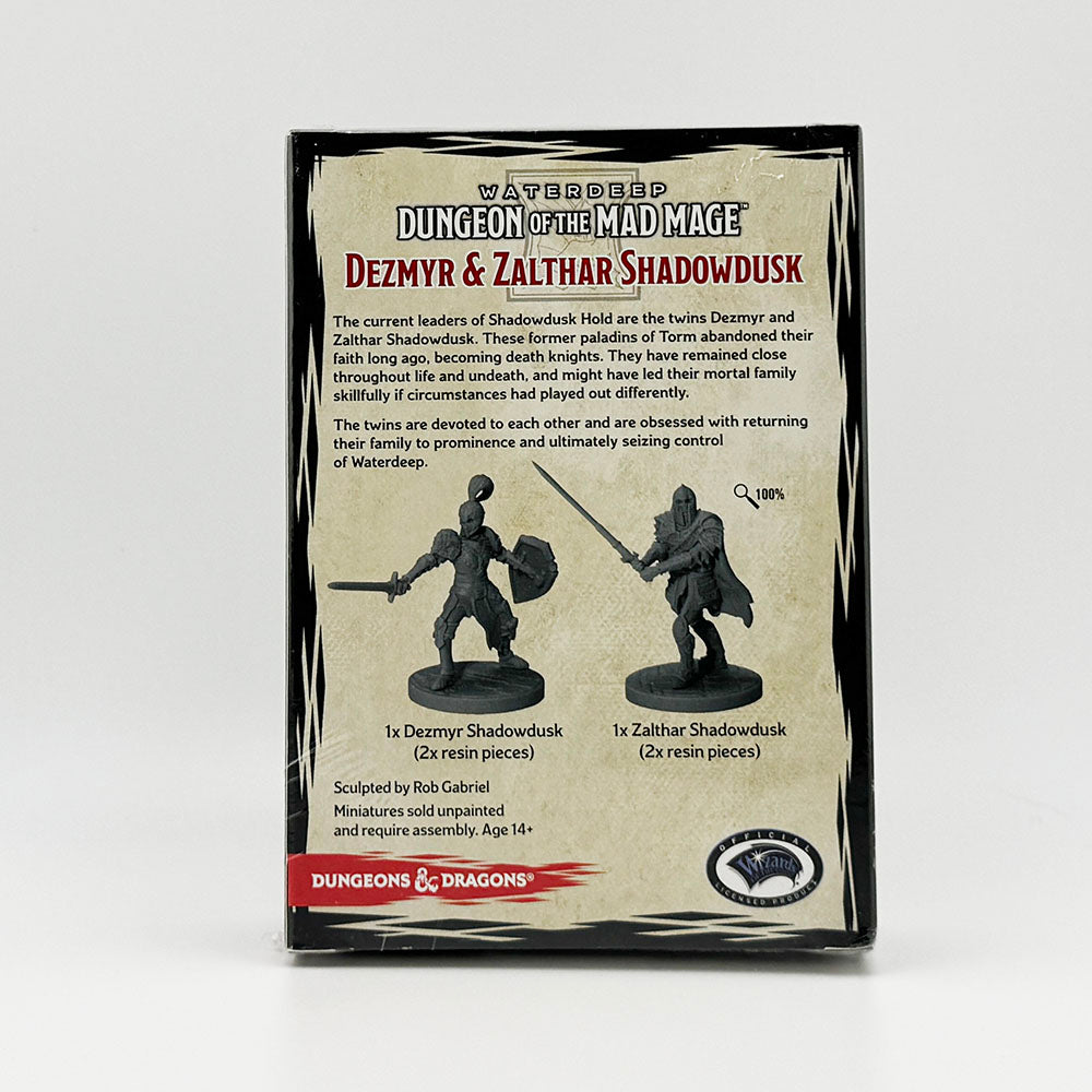 Gale Force Nine Dungeons and Dragons Dezmyr & Zalthar Shadowdusk Unpainted Miniatures