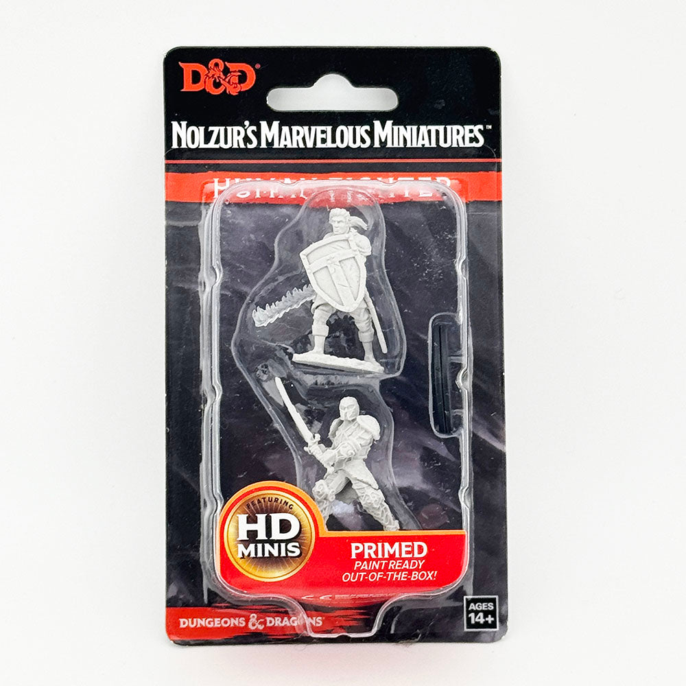 WizKids Dungeons and Dragons Human Fighter Unpainted Miniatures Set