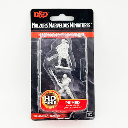WizKids Dungeons and Dragons Human Fighter Unpainted Miniatures Set