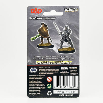 WizKids Dungeons and Dragons Human Fighter Unpainted Miniatures Set