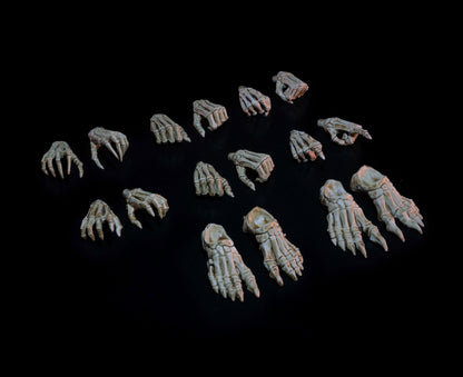 Mythic Legions Necronominus Skeleton's Hands and Feet Pack