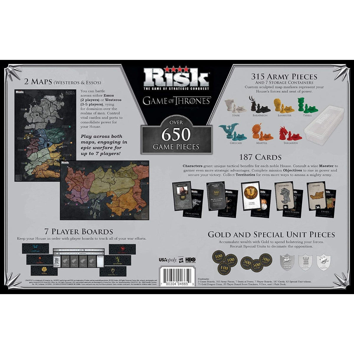 Game of Thrones Risk Board Game