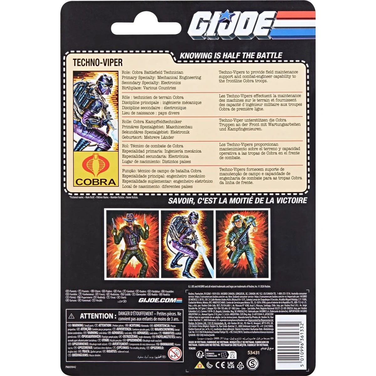 Hasbro G.I. Joe Classified Series Techno-Viper Retro Carded Action Figure