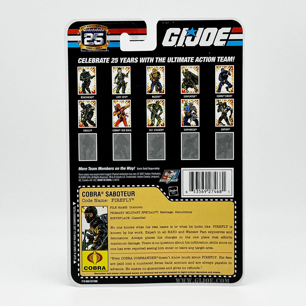 Hasbro G.I. Joe 25th Anniversary Firefly Foil Card Version