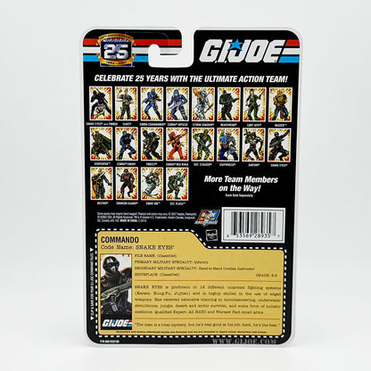 Hasbro G.I. Joe 25th Anniversary Snake Eyes Foil Card Version