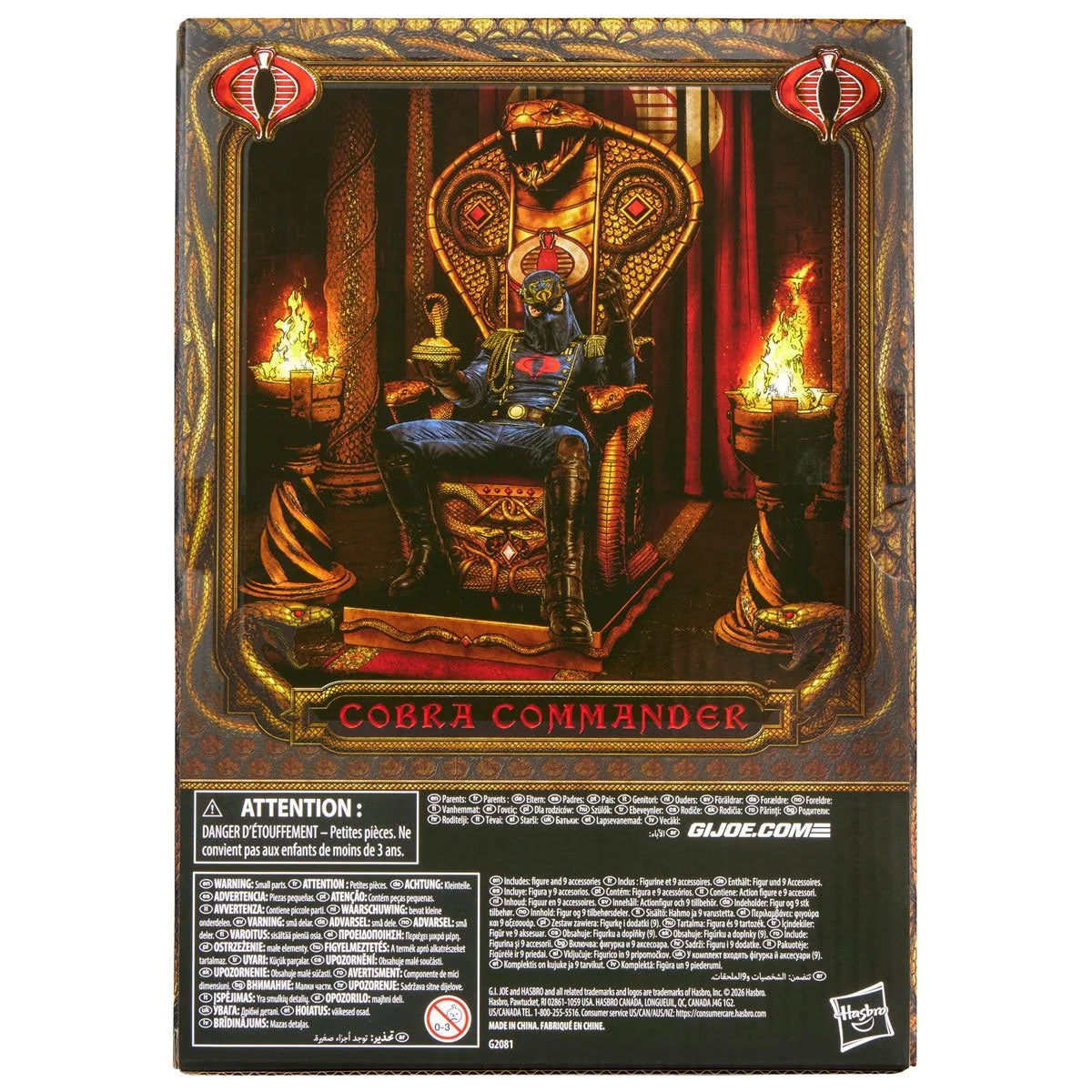 Hasbro G.I. Joe Classified Series Cobra Commander Dress Uniform with Throne 6-Inch Action Figure