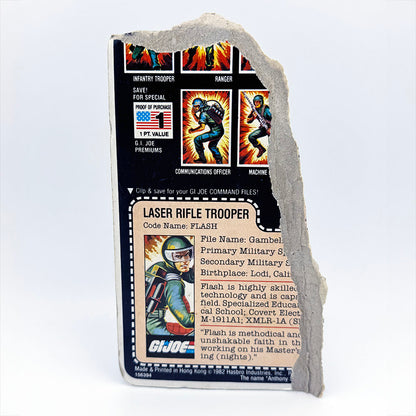 Vintage G.I. Joe Flash Laser Rifle Trooper Action Figure on Cut Card