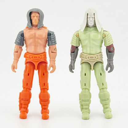 Two G.I. Joe Zartan Unpainted Preproduction Prototype figures 2004