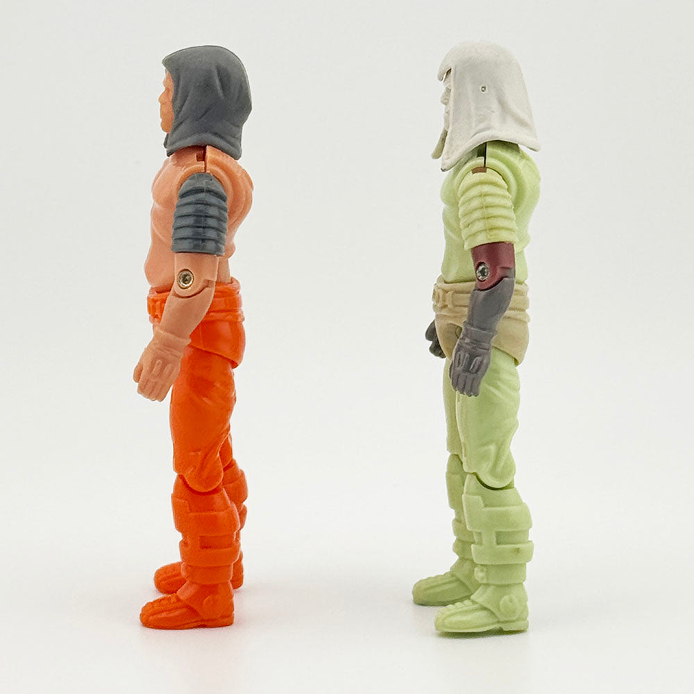 Two G.I. Joe Zartan Unpainted Preproduction Prototype figures 2004