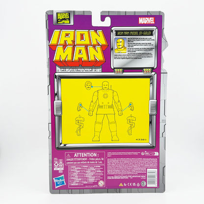 Marvel Retro Iron Man Series Iron Man Model 01 Gold Carded Action Figure