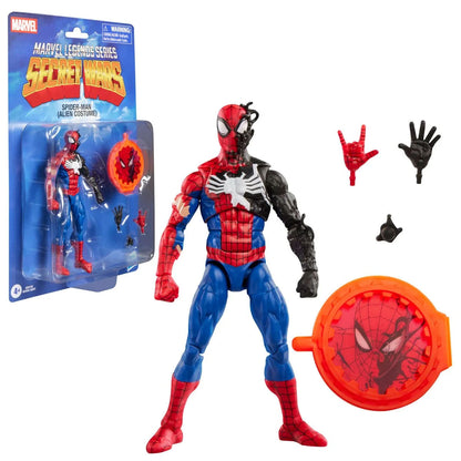 Marvel Legends Secret Wars Spider-Man Alien Costume Retro Carded Action Figure