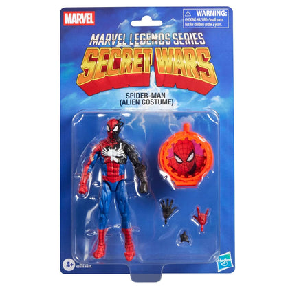 Marvel Legends Secret Wars Spider-Man Alien Costume Retro Carded Action Figure