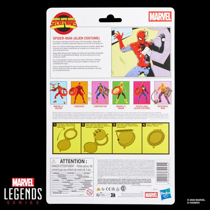 Marvel Legends Secret Wars Spider-Man Alien Costume Retro Carded Action Figure