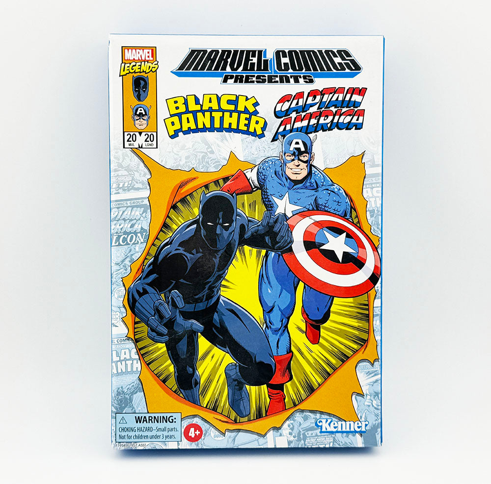 Marvel Legends Retro 3 3/4" Black Panther and Captain America Action Figures