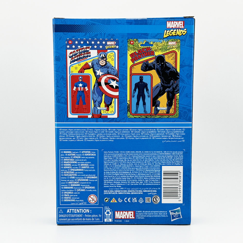 Marvel Legends Retro 3 3/4" Black Panther and Captain America Action Figures