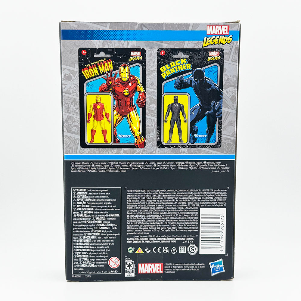 Marvel Legends Retro 3 3/4" Black Panther and Iron Man Action Figures