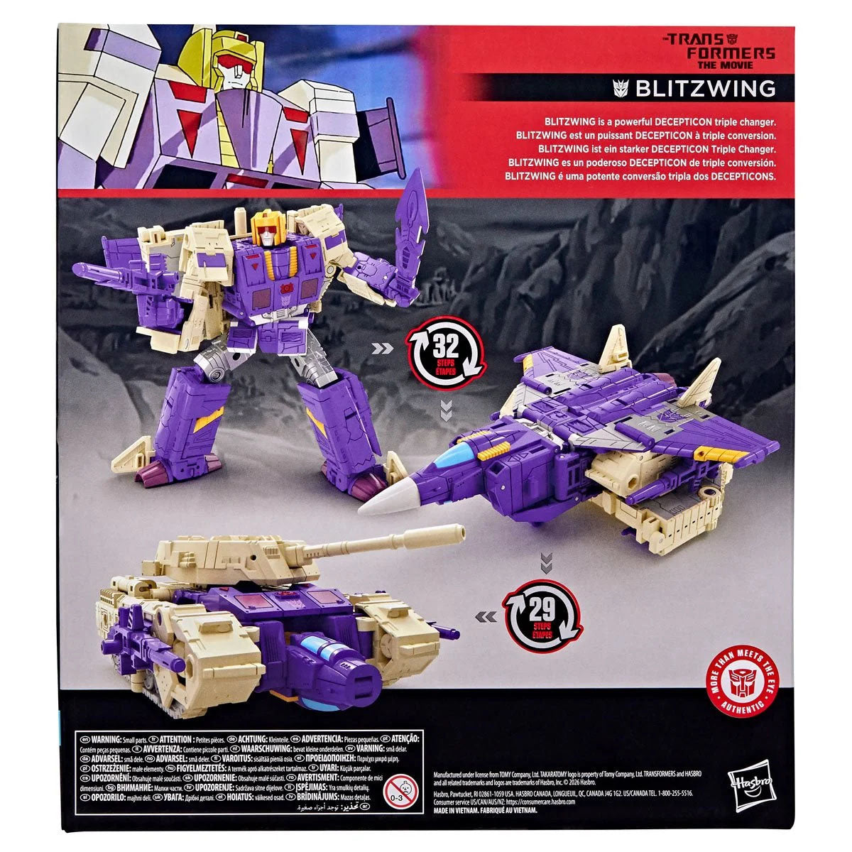 Transformers Studio Series 86 Blitzwing The Movie Action Figure