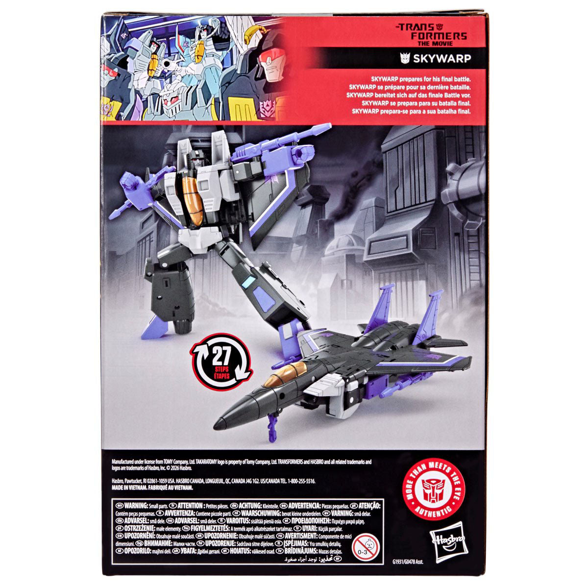 Transformers Studio Series 86 Skywarp The Movie Action Figure
