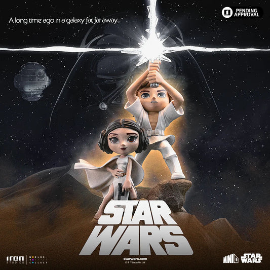 Iron Studios Star Wars Luke Skywalker Princess Leia Poster Statue
